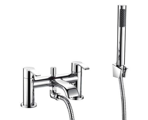 Harrison Bathrooms Lorenzo Bath Shower Mixer With Shower Kit and Wall Bracket