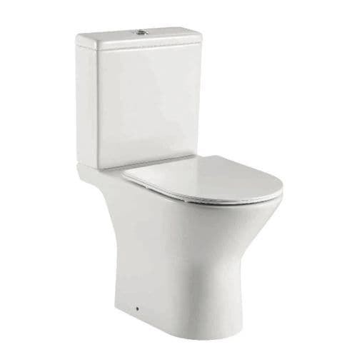 Harrison Bathrooms Middleton Rimless Open Back Close Coupled Pan, Cistern & Soft Close Seat