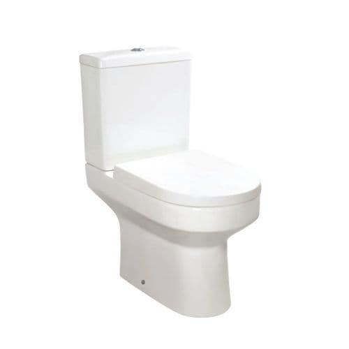 Harrison Bathrooms Spa Open Back Comfort Height Close Coupled Pan, Cistern & Soft Close Seat