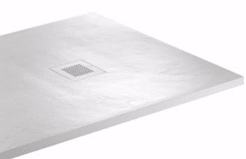 JT Softstone 900 x 800 White Slate Effect Shower Tray