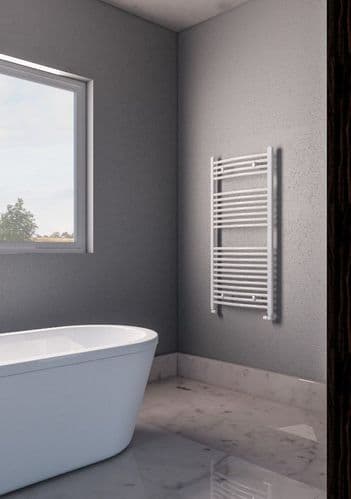 Eastbrook Bathrooms Biava Curved White 1118mm Towel Radiator