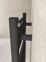 Eastbrook Bathrooms Biava Matt Black 1720mm Towel Radiator With Hidden Vent