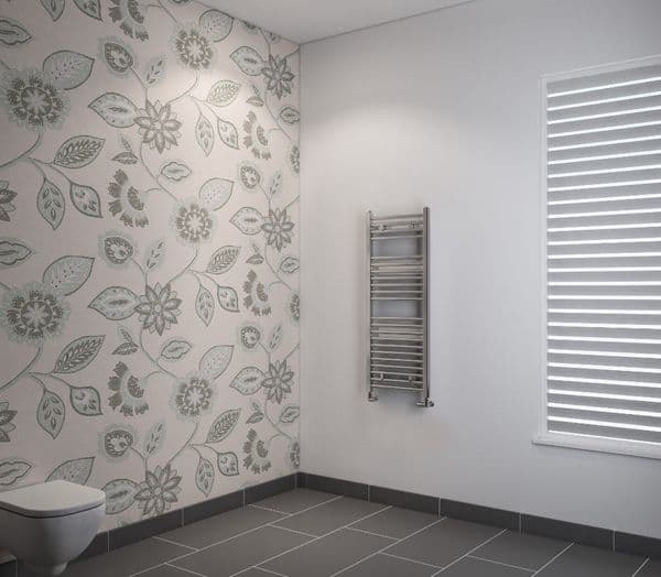 Eastbrook Bathrooms Biava Straight Chrome 360mm x 400mm Towel Radiator