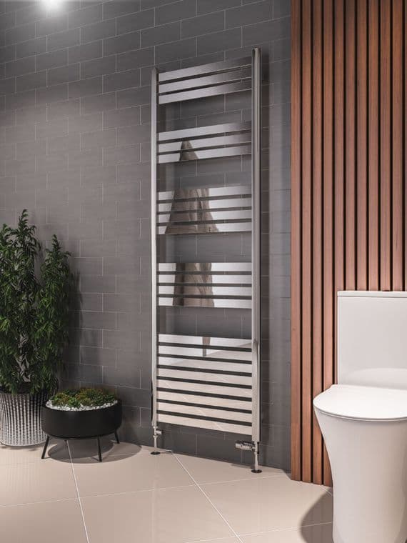 Eastbrook Bathrooms Defford Chrome 1200mm Designer Towel Radiator