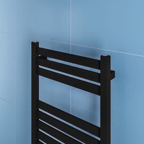 Eastbrook Bathrooms Defford Matt Black 1800mm Designer Towel Radiator
