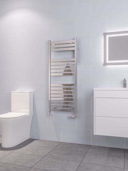Eastbrook Bathrooms Staverton Chrome 1200mm Designer Towel Radiator
