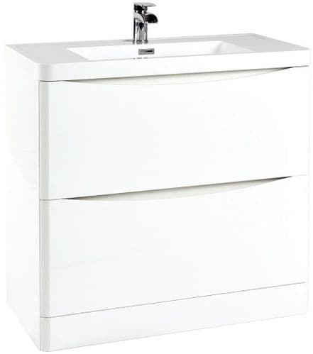 Harrison Bathrooms Bella 900mm Gloss White Basin Unit