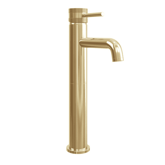 Harrison Bathrooms Core Tall Brushed Brass Basin Mixer