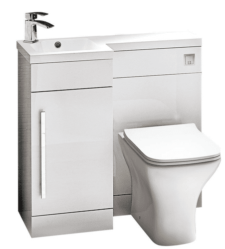 Harrison Bathrooms Lili 900mm White Gloss Hand Combination Unit With Basin