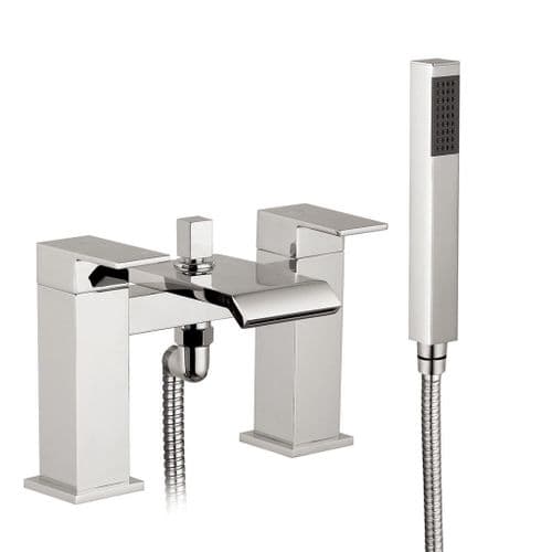 Harrison Bathrooms Miami Bath Shower Mixer with Shower Kit and Wall Bracket