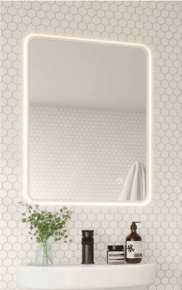 Harrison Bathrooms Vivid 500mm x 700mm LED Mirror With Demister Pad & Dimmable LED