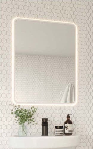 Harrison Bathrooms Vivid 500mm x 700mm LED Mirror With Demister Pad & Dimmable LED