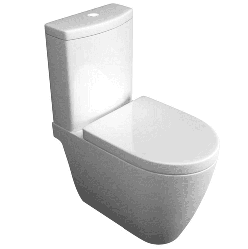 Kartell Genoa Close Coupled Open Back Toilet and Soft Close Seat