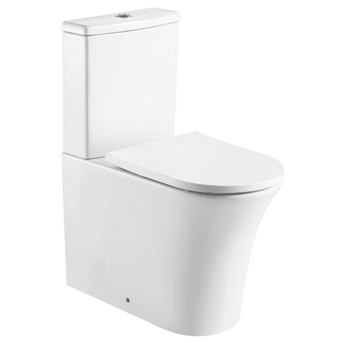 Kartell Kameo Rimless Close Coupled Closed Back Toilet with Soft Close Seat