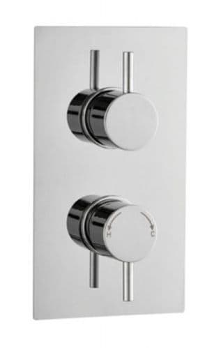 Kartell Plan Concealed Twin Outlet Thermostatic Shower Valve