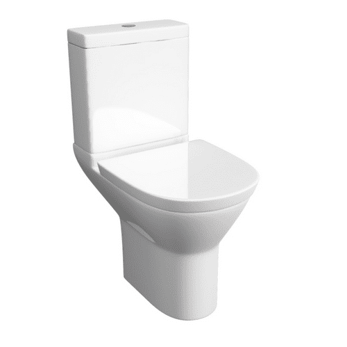Kartell Project Round Close Coupled Toilet with Soft Close Seat