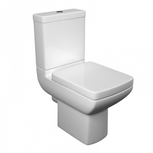 Kartell Pure Close Coupled Open Back Toilet and Cistern Including Soft Close Seat