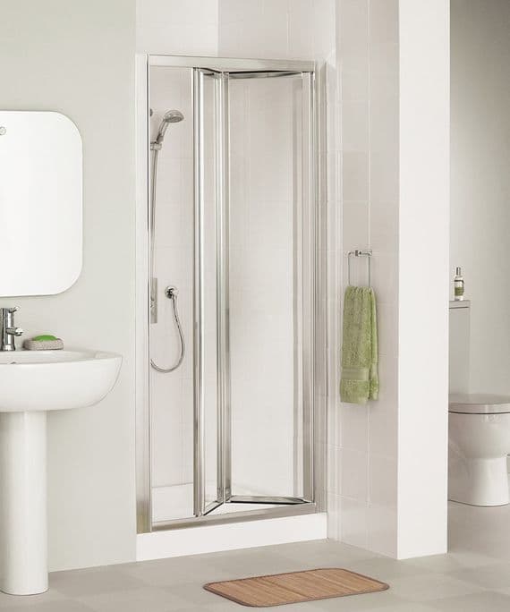 Lakes Classic Bi-Fold 1000mm White Shower Door