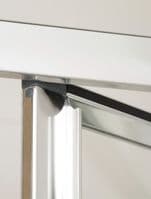 Lakes Bi Fold Shower Door Classic Silver Framed 700mm