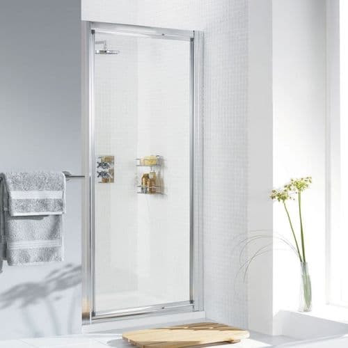 Lakes Classic Pivot 700mm White Shower Door