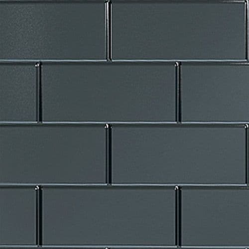 Multipanel Economy Tile Effect Black Gloss Horizontal Wall Panel