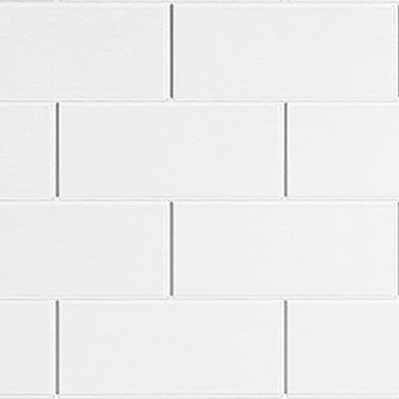 Multipanel Economy Tile Effect Cotton White Vertical Wall Panel