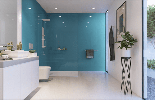 Showerwall Acrylic Azure Gloss Shower Wall Panel